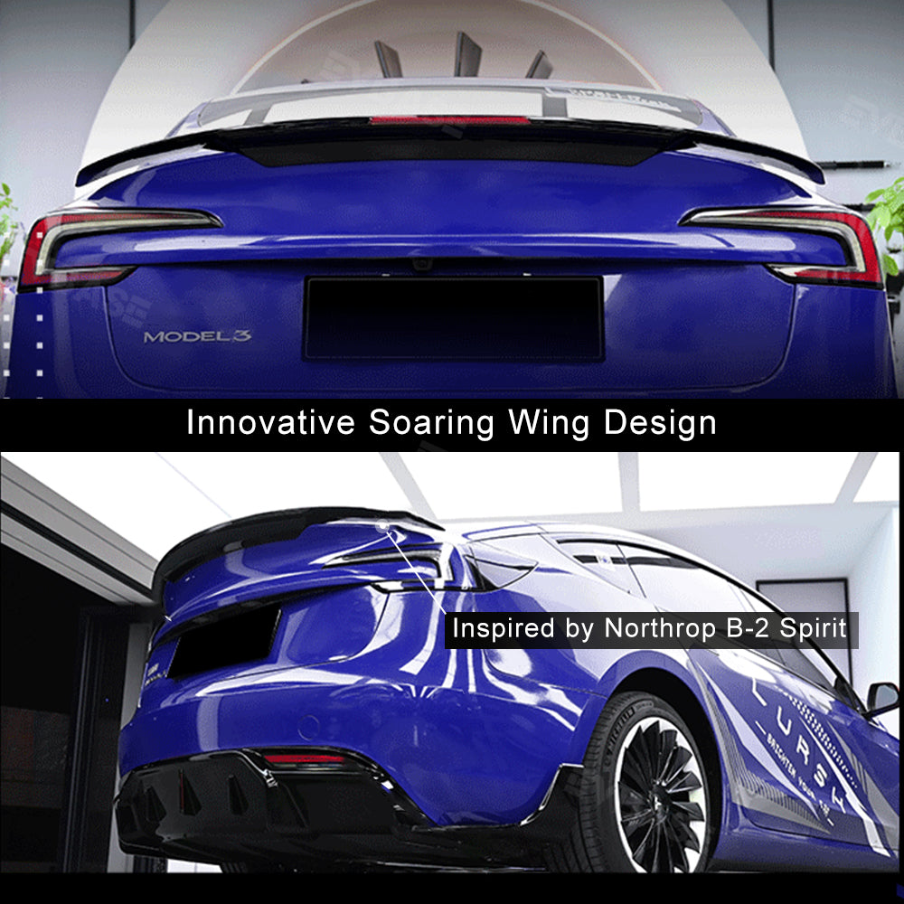 Model 3 Highland Body Kit ABS Bumper Lip Diffuser Splitter Corners Front Bumper Rear Spoiler Wing for Tesla