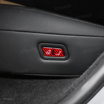 Model Y Juniper Rear Seat Folding Button Trim Cover Carbon Fiber Protector for Tesla