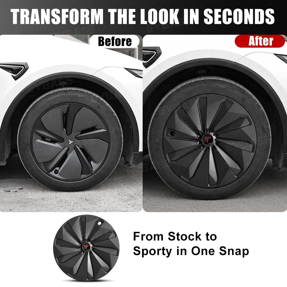 Model Y Juniper Wheel Covers 19 Inch Aero Turbine Style Hubcaps