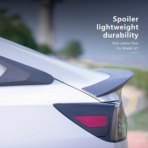 EVBASE Tesla Genuine Carbon Fiber Model 3 Y Rear Spoiler Trunk Huge Spoiler Wing