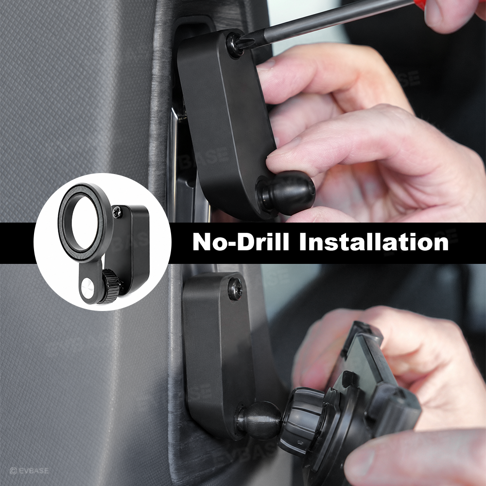Back Seat Phone & Tablet Mount Anchor for Rivian R1T/ R1S/ R2 Magnetic Ball Mount Holder