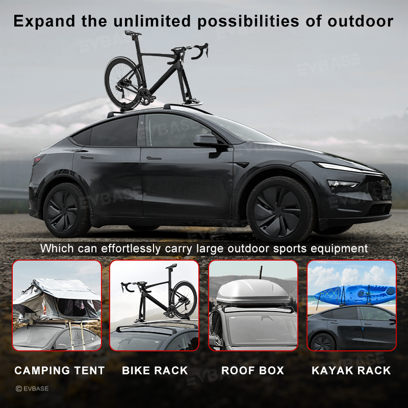Tesla Model Y Juniper Roof Rack Cross Bar Aluminum Alloy Lockable Carr ...