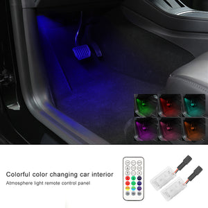 EVBASE Tesla Model 3 Y Rear Footwell LED Lighting Ambient Lights Tesla Interior Accessories