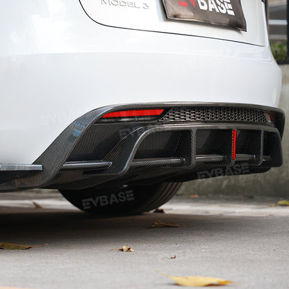 Model 3 Highland Rear Diffuser Bumper Lip ABS Spoiler Splitter Replacement With Brake Light for Tesla