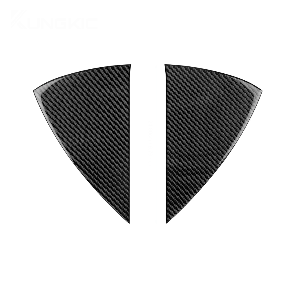 Model Y Juniper Dashboard Side Panel Trim Cover Real Carbon Fiber Front Door Slot Overlay