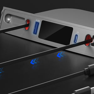 2023 Nuovo adattatore HUB multiporta USB C per console centrale Tesla Model 3 Y con cavo dati retrattile