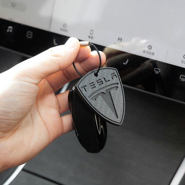 Custom Key Fob Keychain for Tesla Model 3 S X Y Accessories Matte Real EVBASE Premium EV Tesla Accessories