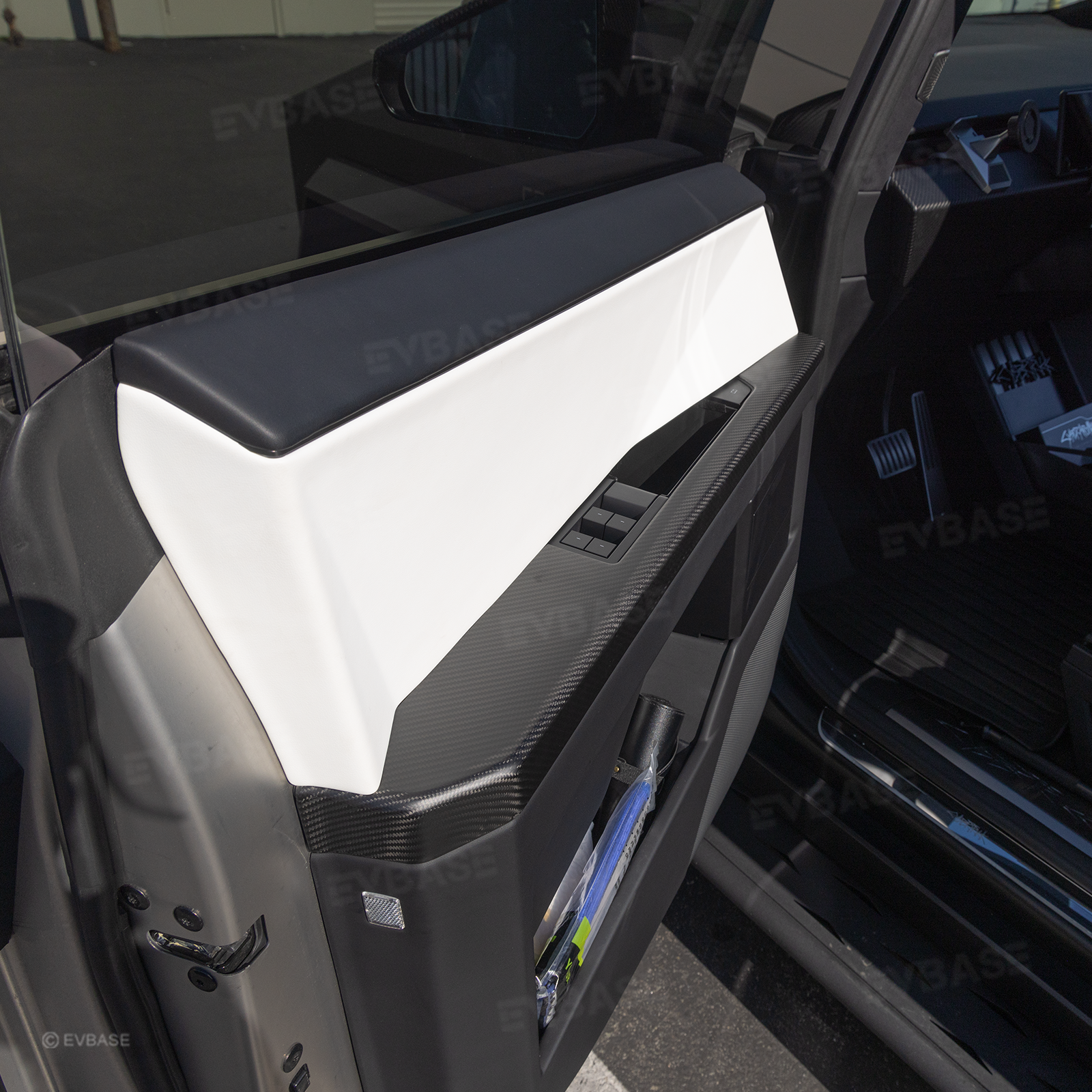 Tesla Cybertruck Door Panel Armrest Cover Real Carbon Fiber Lower Door Panel Overlays