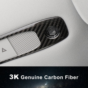 Tesla Real Carbon Fiber Reading Light Cover Trim Model 3 Y Interior Decoration Cover Accessories