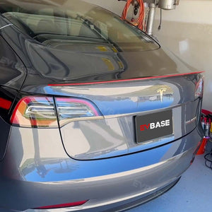 2023 EVBASE Tesla Red Carbon Fiber Spoiler Wing para Model 3 Y