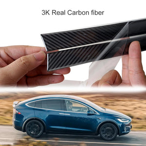 Tesla Model X Side Door Handle Covers Real/Genuine Dry Carbon Fiber Tesla Door Handle Finish 4Pcs