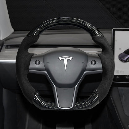 Model 3 Y Steering Wheel Carbon Fiber Personality Customize with Heating Function For Tesla