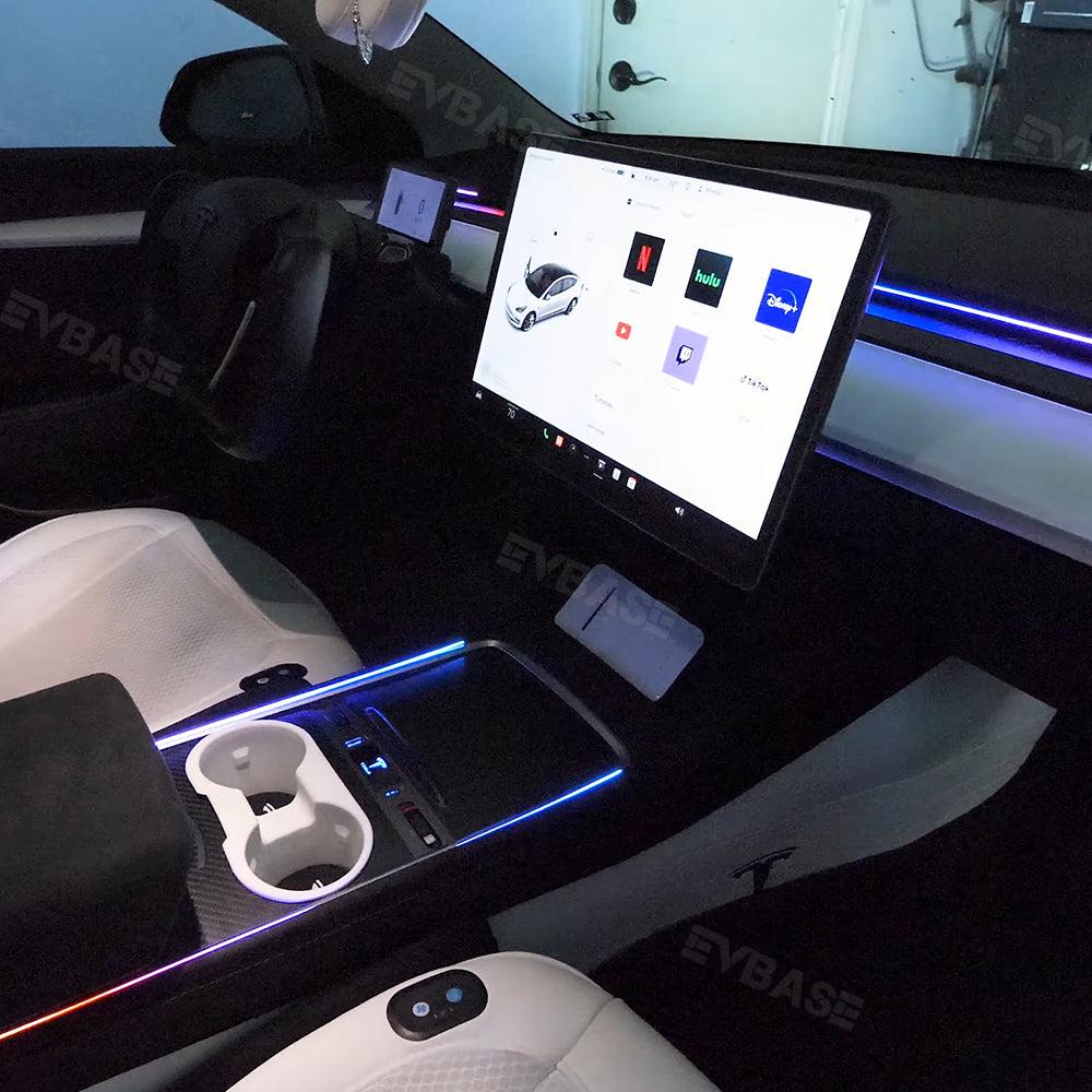 Model 3 Y Center Console Streamer Ambient Light Tesla Interior Light A ...