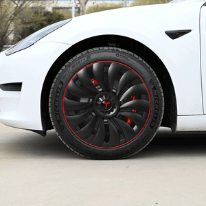 Tesla Redline Wheel Caps Model Y Überturbine Wheel Covers 19 inch Matte 4PCS for Gemini Wheels 2020-2024 Year