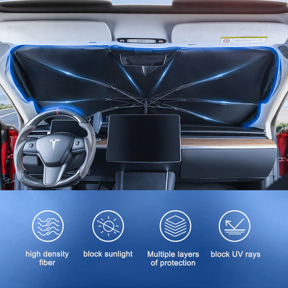 Large Car Sun Shade Visors SUV Windscreen Sunshade Car Cover Protectors Cooler E - Foto 8