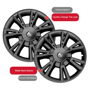 EVBASE Model Y Wheel Covers 19 Inch Tesla Hub Caps Cyber Style 4PCS 2020-2024 Year