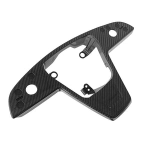 EVBASE Model S X Yoke Steering Wheel Cover Replacement Real Carbon Fiber Overlay Plate Panel