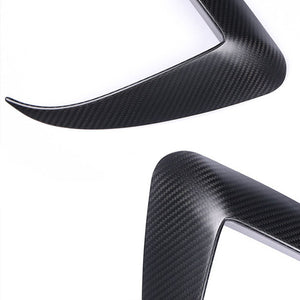 EVBASE Carbon Fiber Front Fog Light Trim Cover for Tesla Model 3