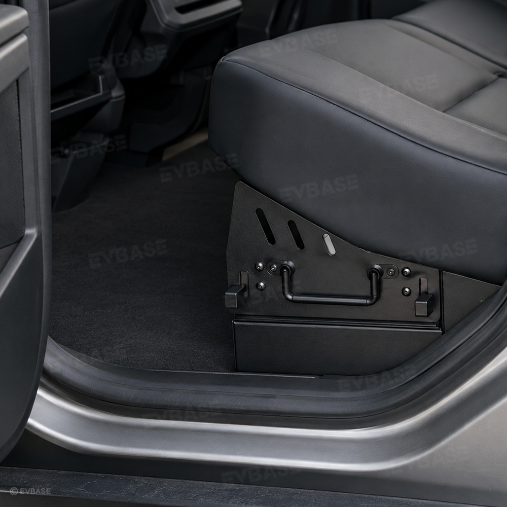 Cybertruck Rear Under-Seat Gear Tunnel Slide Tray Sliding Under-Seat Hidden Storage Drawer