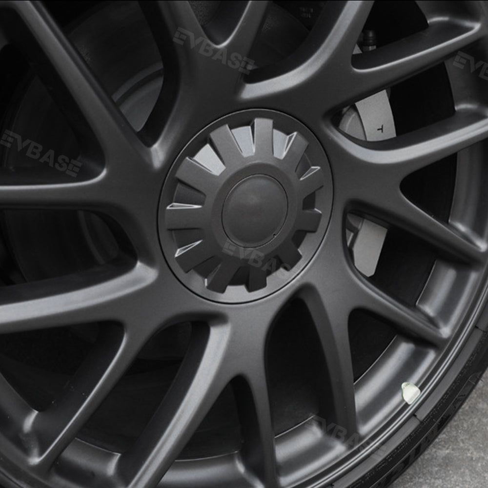 EVBASE Tesla Model 3 Highland Wheel Center Hub Caps 18 Inch Überturbine Wheel Center Caps Kit 4PCS