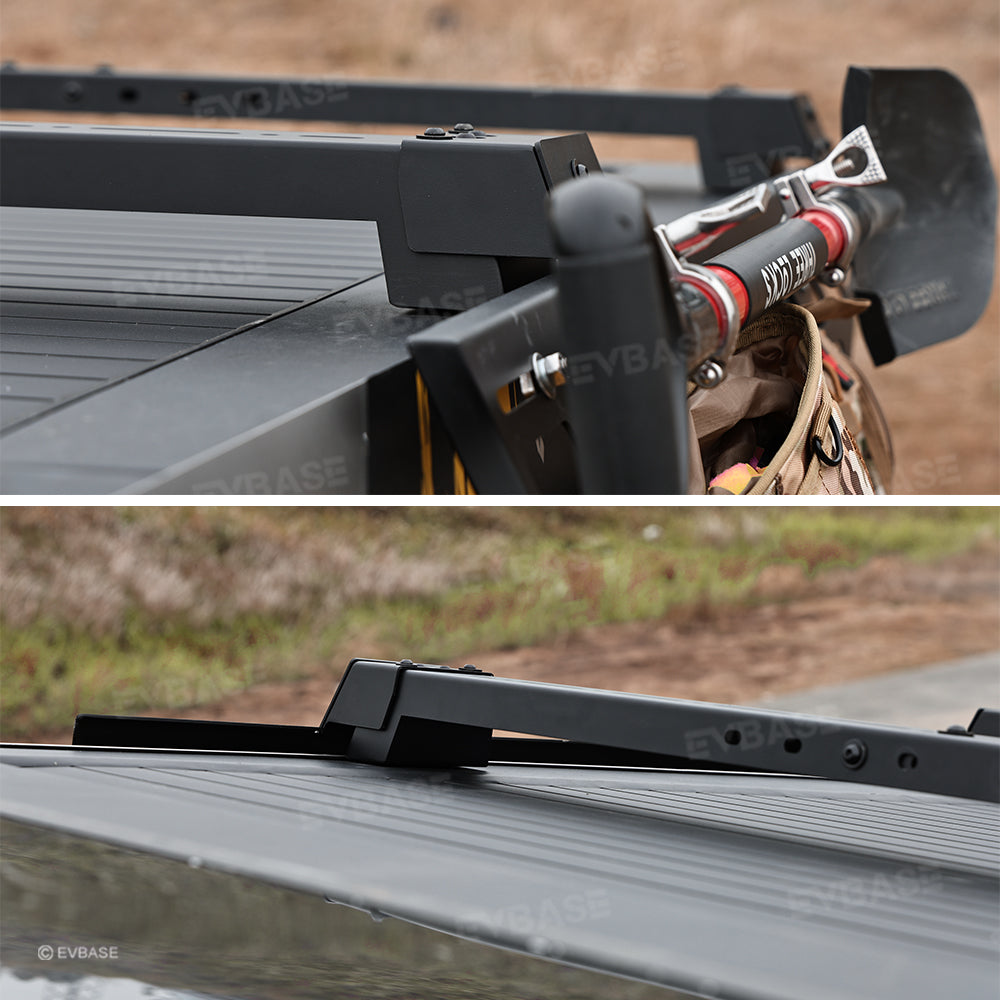 Cybertruck Telescoping Roof Rack Crossbar With Molle Panel 3.0 Modular Roof Platform Cargo Rack System