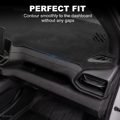 Dash Cover for Silverado EV Suede Dashboard Mat Non-Slip Carpet Sunshield Glare UV Rays Protector