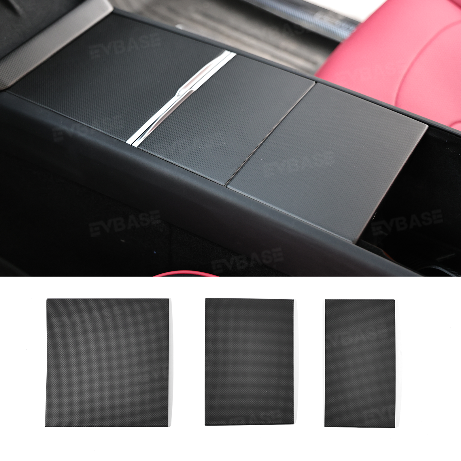 Model Y Juniper Real Carbon Fiber Interior Upgrade Full Kit Protective Overlay "Plain Weave" (Performance Look)