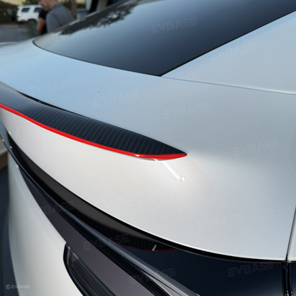 Carbon Fiber Rear Wing Spoiler for Model 3 Highland/ Y Juniper with Performance Style Redline Rear Trunk Spoiler