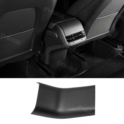 Model 3/Y Rear Air Vent Guard Pedal Real Carbon Fiber Door Sill Anti-Kick Plate Overlay Protect Outlet Cover for Tesla