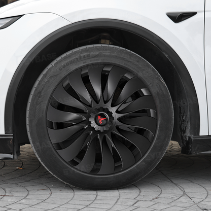 Model Y Juniper Standard Wheel Covers 18inch Aperture Wheels Überturbine Style Hubcaps