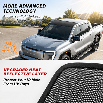 Roof Sunshade for Chevrolet Silverado EV RST/GMC Sierra EV Denali Reflective UV Heat Blocker Sun Protection Sun Visor