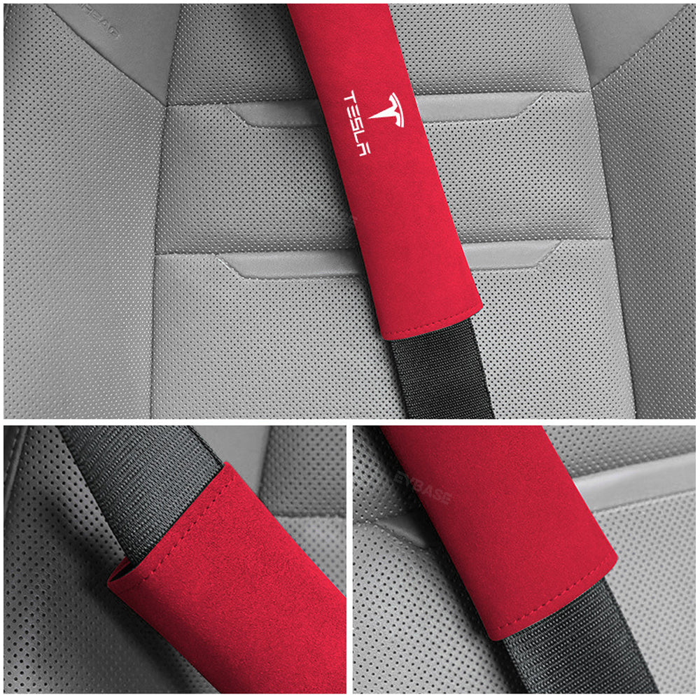 Tesla Model 3 Y Alcantara Suede Cover Set Center Console Armest Dashbo -  EVBASE-Premium EV&Tesla Accessories