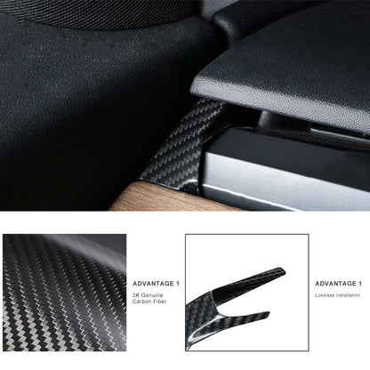 Model Y 3 Carbon Fiber Interior Accessories Dashboard Side Cover for Tesla