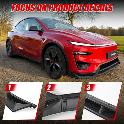 Model Y Juniper Front Bumper Lip Spoiler Fascia Splitter Sporty Style for Tesla Body Kit