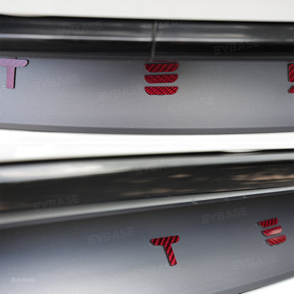 Model Y Juniper/ 3 Highland T-E-S-L-A Lettering Tailgate Emblem Decal Real Carbon Fiber Logo