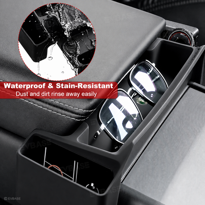 Model Y Juniper/ Y L/ 3 Highland Center Console Organizer Tray Silicone Armrest Sunglasses & Card Storage Box