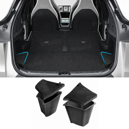 Model Y L Rear Trunk Storage Organizer Back Trunk Side Storage Bins Waterproof Interior Storage Boxes