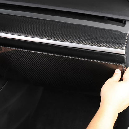 Model 3 Y Glove Box Cover Real Carbon Fiber for Tesla Glove Box Decorative Patch|EVBASE