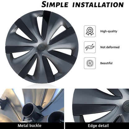 Model Y Gemini Wheel Covers 19 inch Sport Model S Version Wheel Cap 4PCS Matte for Tesla