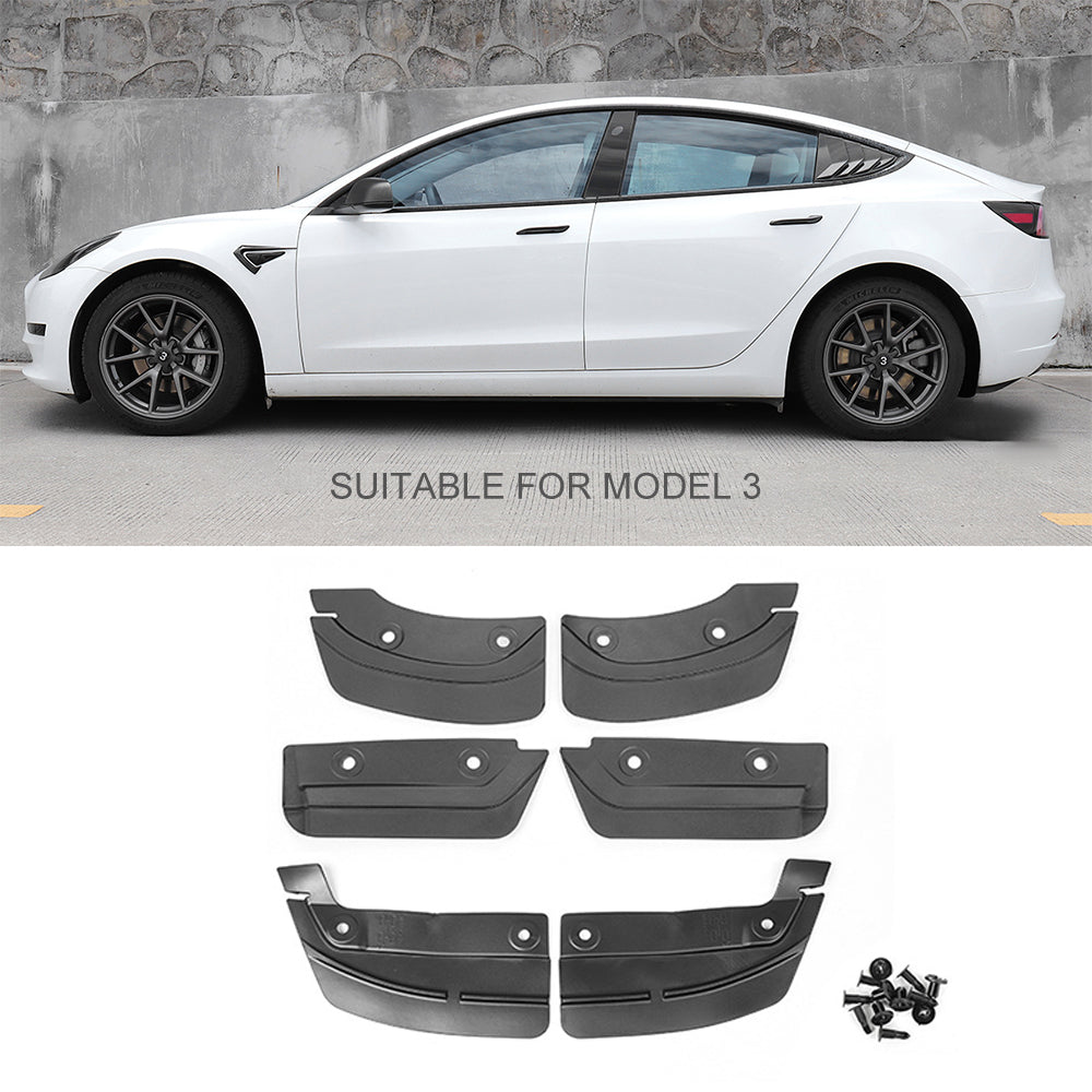 Tesla Model 3 Y Mud Flaps Upgraded Flexible No Drilling/Tape