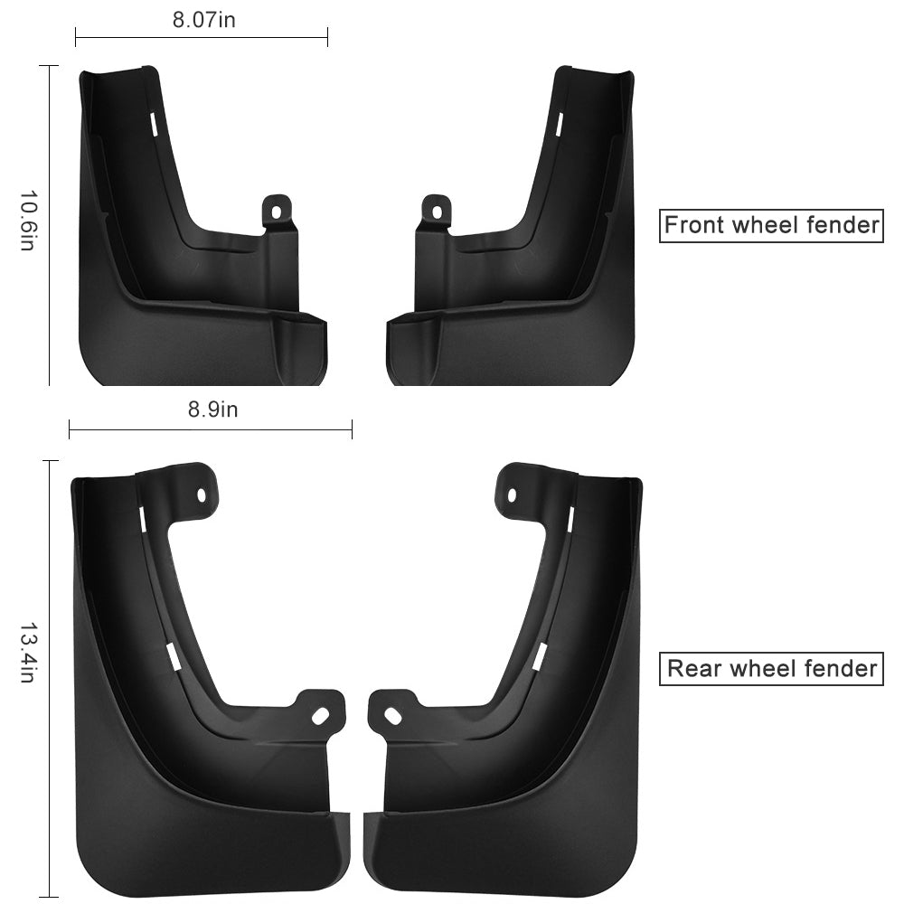 For Tesla Model X 2016-2021 Carbon Fiber Mud Flaps Fender Splash - Foto 7