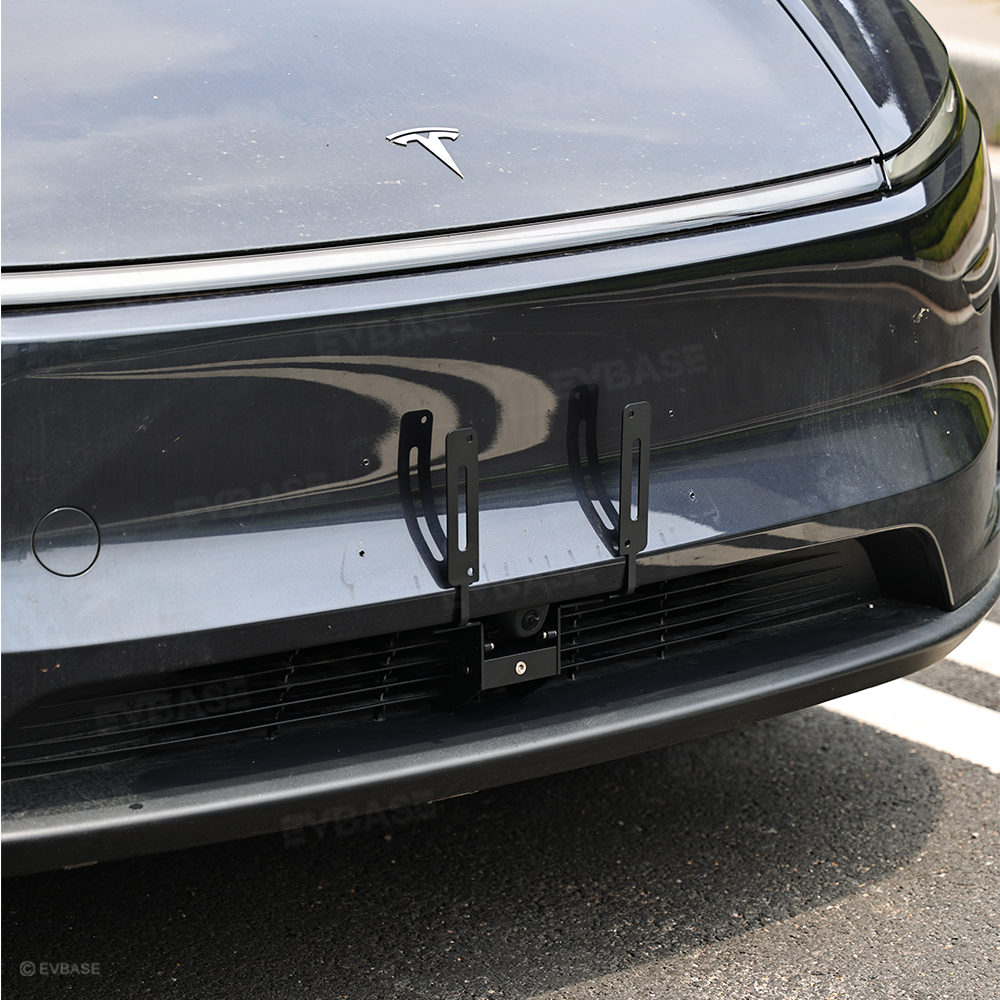 Tesla License Plate Frame Model Y Juniper Aluminum Alloy Front License Plate Covers No Drill Matte