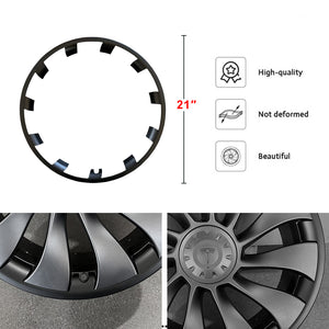 Model Y 21-inch Rimcase Tesla Überturbine Wheels Rim Protector 4PCS Carbon Fiber Texture