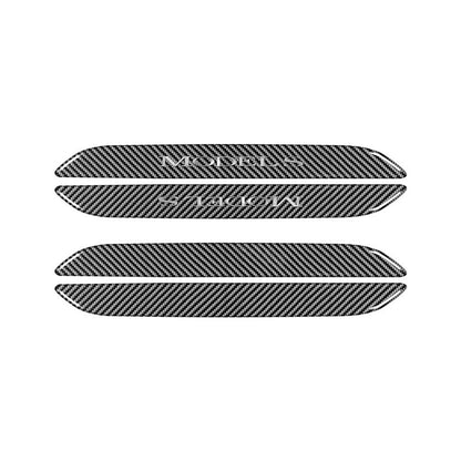 Tesla Model S Door Sill Protector Wet Carbon Fiber Pedal Anti-Scratch Kick Plate Door Sill Guard