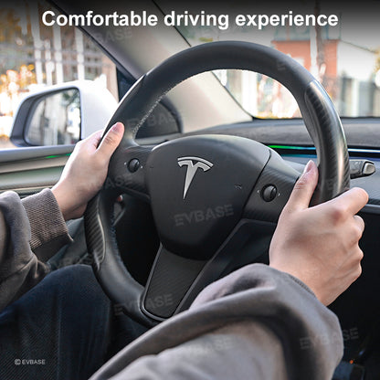Model 3 Y Steering Wheel Trim Cover for Tesla Interior Accessories Carbon Fiber