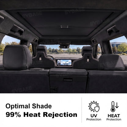 Retractable Roof Sunshade for Rivian R2 Glass Sunroof Shade UV Protection & Heat Insulation