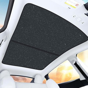EVBASE Tesla Model Y Starry Sky Sunroof Sunshade with Silver Coated Cloth