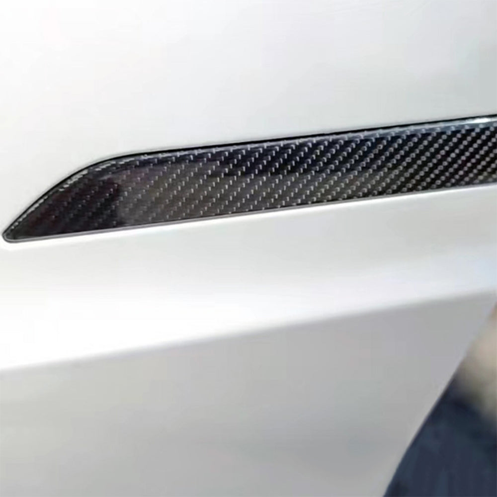 Tesla Model X Side Door Handle Covers Real/Genuine Dry Carbon Fiber Te -  EVBASE-Premium EV&Tesla Accessories