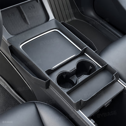 Model Y/ 3 Center Console Upper Organizer Silicone Storage Tray with Side Pockets