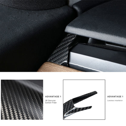 Dashboard Side Cover Model 3 Y Real Carbon Fiber for Tesla Interior Accessories